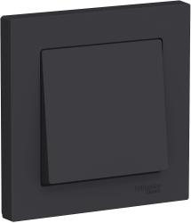 Выключатель SYSTEME ELECTRIC Atlas design 1 клавиша карбон ATN001012