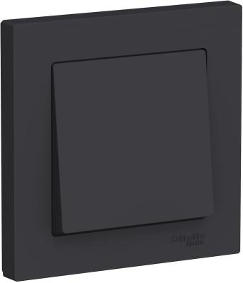 Выключатель SYSTEME ELECTRIC Atlas design 1 клавиша карбон ATN001012