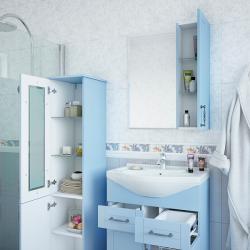 Зеркальный шкаф SANFLOR Глория 65 R серый 59,6*71 см