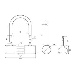 Замок навесной PALLADIUM 903 WP