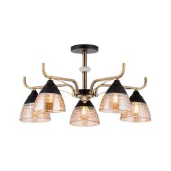 Люстра ЛАЙТ СФЕРА 3782/5 AB+BK Черный, бронза