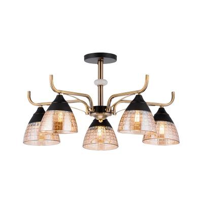 Люстра ЛАЙТ СФЕРА 3782/5 AB+BK Черный, бронза