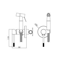 Гигиенический комплект VODA Vessel встраиваемый VSL01B  