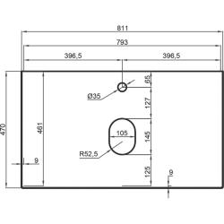 Тумба с раковиной LA FENICE Terra 80 Granit Black