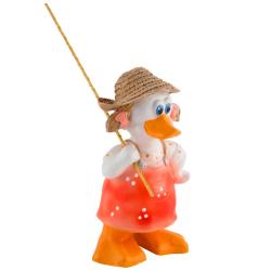 Фигурка для водоема Уточка-рыбачка