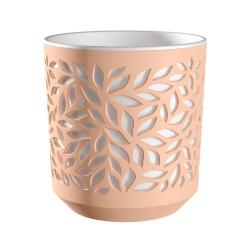 Горшок пластиковый BMC Leaves Пудровый, белый 4 л