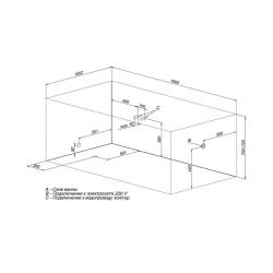 Ванна акриловая AQUANET Vega 190*100,2 см