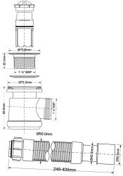 Сифон бутылочный MCALPINE для душевого поддона MRS2W-F