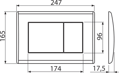 Клавиша смыва ALCAPLAST M278