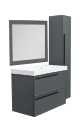 Зеркало LA FENICE Cubo серый 80*60 см