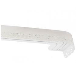 Карниз LEGRAND Листея фигурный багет Ваниль с поворотом 2,4 м