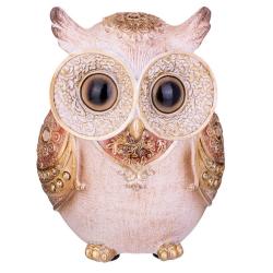 (АКЦИЯ) Cтатуэтка 10*7*14см Сова полистоун /79-224/LEFARD/ 