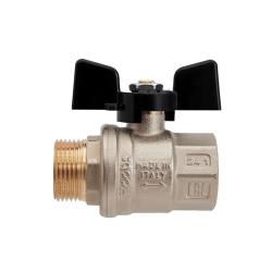 Кран шаровой HOOBS ручка бабочка 1/2" ВР-НР