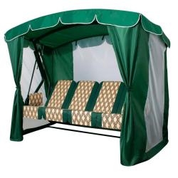 Качели садовые АРНОВЕРК Оазис люкс+ Зеленый 232*125*195 см