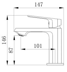 Смеситель для умывальника VODA Surf Black SF26MB