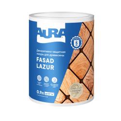 Лазурь декоративно-защитная AURA Fasad Lazur Слоновая кость 0,9 л