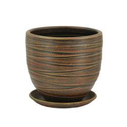 Горшок керамический САДЫ АУРИКИ Модерн Шоколад 4 л
