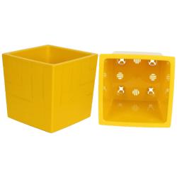 Горшок пластиковый ЛИВИНГРИН Квадро Медовый 6,6 л