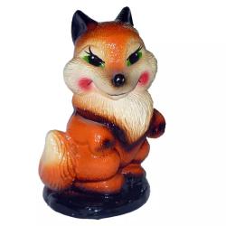 (АКЦИЯ) Копилка 21см Лисица, гипс бел. /G007-21-101K/Яблоко/