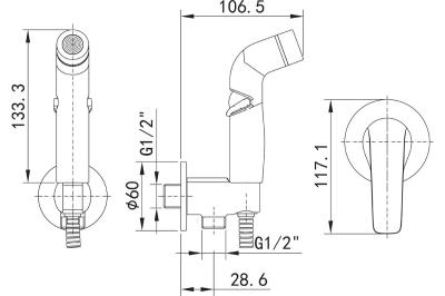 Гигиенический комплект IDDIS Ray встраиваемый RAYSBR2i08