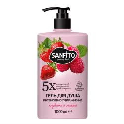 Гель для душа SANFITO Клубника и малина 1000 мл