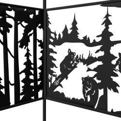 Мангал Медведи лайт 1100*450*2280 мм