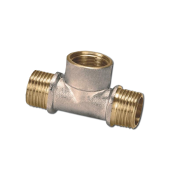 Тройник латунный переходной 1/2" НР-ВР-НР