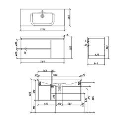 Тумба с раковиной CAPRIGO Форте 120 SF-027 