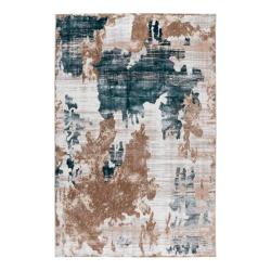 Ковер БЕЛЛА D009A - CREAM SHIRINK / BLUE FDY прямоугольник размер 1,0*2,0 м