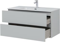 Тумба с раковиной AQUANET Алвита New 100 подвесная серый 