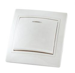 Выключатель TDM Таймыр 1 клавиша с подсветкой белый SQ1814-0004