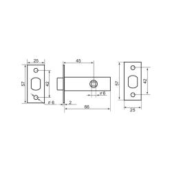 Задвижка PALLADIUM 101 AB Античная бронза