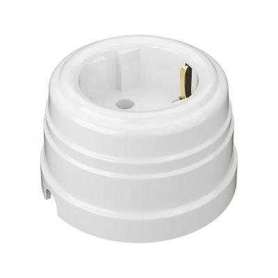 Розетка сетевая ТМ МЕЗОНИНЪ Усадьба с заземлением белый GE30301-01