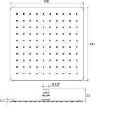 Верхний душ RAVAK Chrome Slim 982.00 