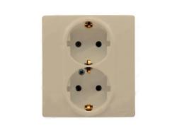 Розетка сетевая LEGRAND Etika с заземлением двойная слоновая кость 672333