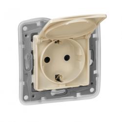 Механизм розетки сетевой LEGRAND Etika с заземлением слоновая кость 672332
