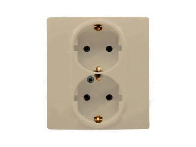 Розетка сетевая LEGRAND Etika с заземлением двойная слоновая кость 672333