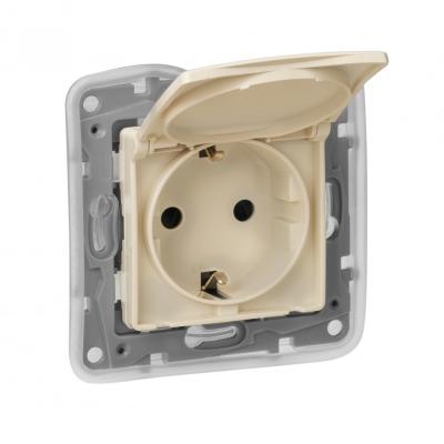 Механизм розетки сетевой LEGRAND Etika с заземлением слоновая кость 672332