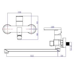 Смеситель для ванны ESKO Ekaterinburg EK31