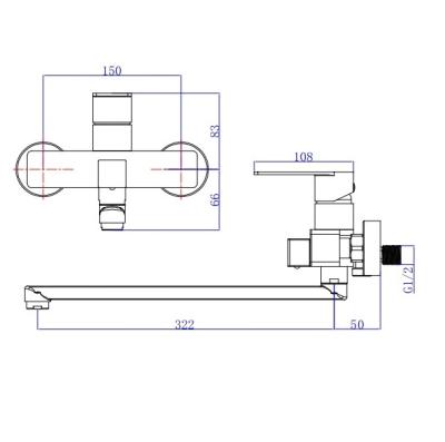 Смеситель для ванны ESKO Ekaterinburg EK31 