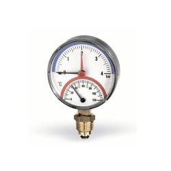 Термоманометр радиальный WATTS 80 мм 0-10 бар 0-120°С 1/2"