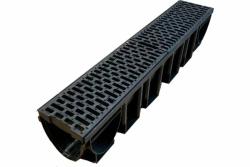 Лоток пластиковый GIDROLICA VS Line DN100 с пластиковой решеткой 1000*140*150 мм