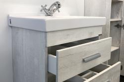 Тумба с раковиной COMFORTY Никосия 60 дуб белый 