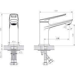 Смеситель для умывальника  RUSH A352-01-11 