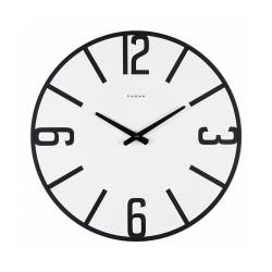 Часы настенные 50 см, металл.черн/бел /5014-002/Рубин/