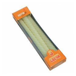 Свеча витая 3шт бел. /Антей-Кэндл/