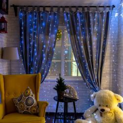 Гирлянда Занавес NEON-NIGHT 8 режимов белый 6*3 м 315-995