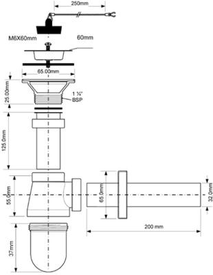 Сифон бутылочный MCALPINE MR3237-CB