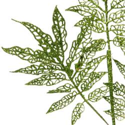 Декоративная веточка СЕРПАНТИН Искристая симфония нежный зеленый 55 см