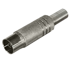 Разъем REXANT TV-гнездо с пружиной никель